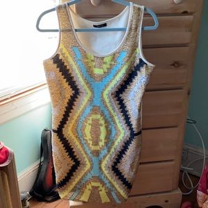 Large Tank top dress comes right before knee